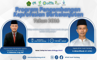 Tumbuhkan ‘Sense of Belonging’, Kakankemenag Aceh Tamiang Bina ASN dan Resmikan Arsip Digital MTsN 1